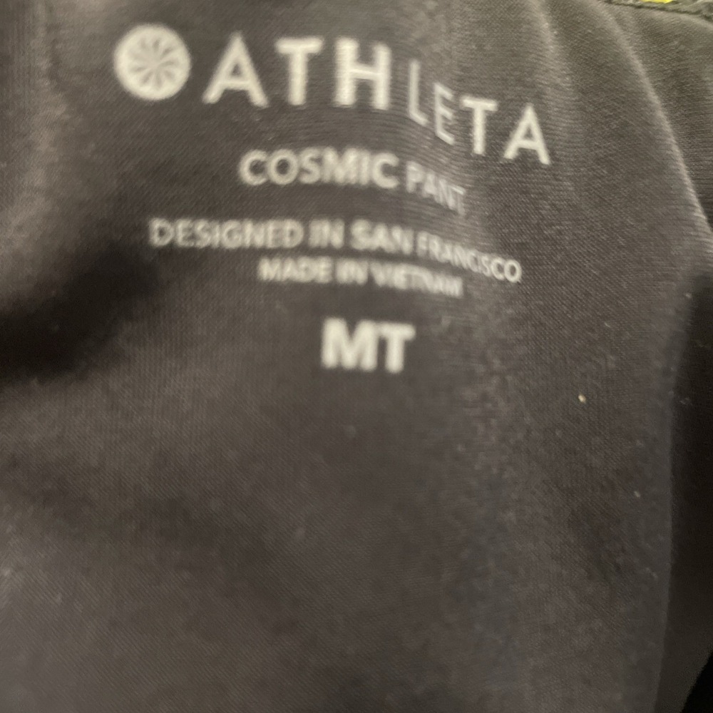 Athleta Cosmic Pants Womens Medium Tall Black Lightweight Wide Leg Pull On - Picture 4 of 6